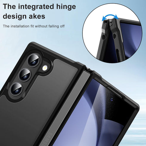 Samsung Galaxy Z Fold 6 Case, Black Thin Anti-Scratch PC with Camera Frame Protection, Shockproof Design
