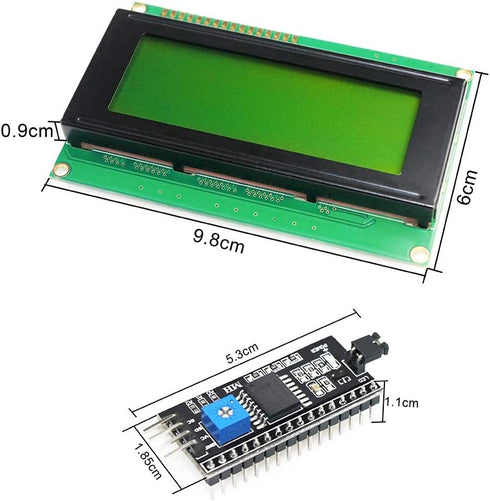 20x4 2004 LCD Display Module with IIC/I2C/TWI Serial Interface Adapter (Yellow Green/2004)