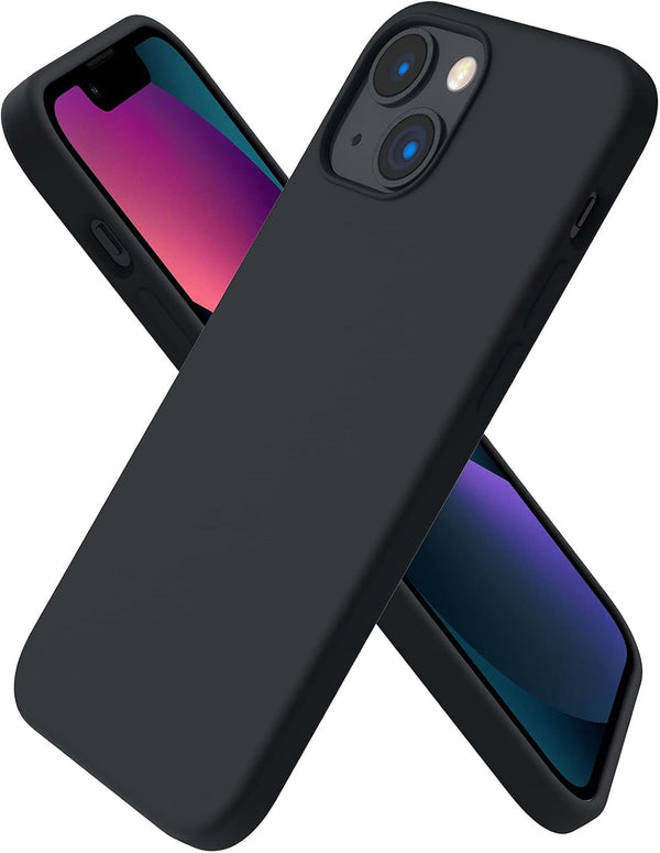 ORNARTO Compatible with iPhone 13 Mini Case, Slim Liquid Silicone 3 Layers Full Covered Soft Gel Rubber 5.4 inch