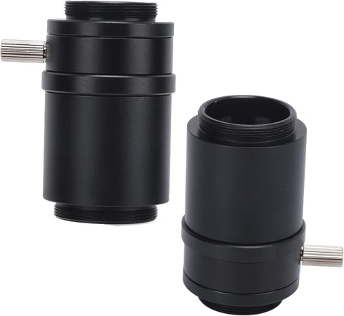 1X C Mount Adapter Lens, Alloy CTV Microscope Lens Camera Interface Adapters for Trinocular Stereo Microscope