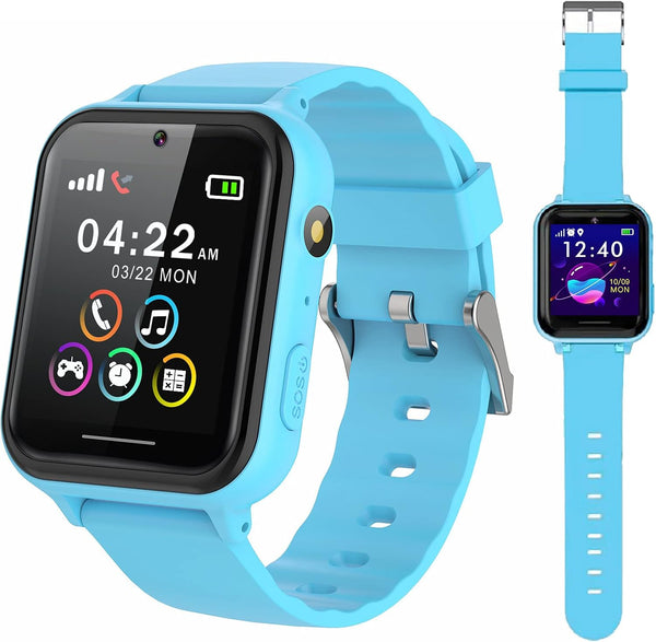 PTHTECHUS Smart Watch for Kids, Boys Girls Smartwatch with 2 Way Phone, HD Selfie Camera, Games, Music, for Ages 4-13
