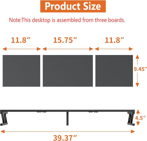 Dual Monitor Stand Riser, Large Wood Monitor Riser for 2 Monitors with Storage, Sturdy Wood & Steel Desktop Organizer