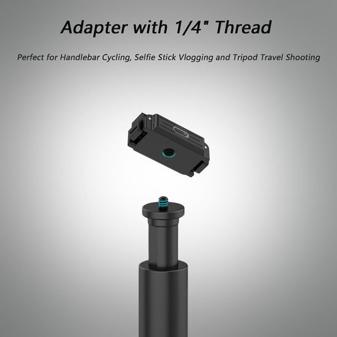 BLIKEJIN 1/4 (1 Charging Quick Release Adapter Base with Type C Port for DJI Osmo Nano, Dual-Direction Magnetic Mount
