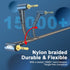 EMK 90 Degree Aux Cable, 3.5 mm Auxiliary Cord Male to Male Stereo Aux Cable for Car, 24K Gold Plated Hi-Fi Sound