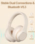 Wireless Bluetooth Headphones Over Ear, 40 Hours Playtime with Microphone, Foldable Lightweight Headset with HiFi