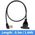 Duttek 90 Degree Ethernet Extension Cable, Cat 8 RJ45 Adapter Cable with Screw Panel Mount