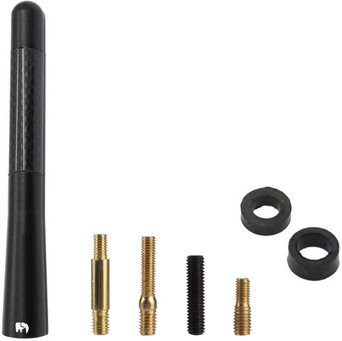 ONE250 Stubby Antenna for Jeep Wrangler JK JKU JL JLU Rubicon Sahara (2007-2024) & Gladiator (2007-2024) - Black