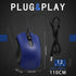 Hoteam 12 Pcs Blue Wired Computer Mouse Bulk Cord USB Computer Mice Ergonomic Wired Mouse for Pcs, Computers, Laptops