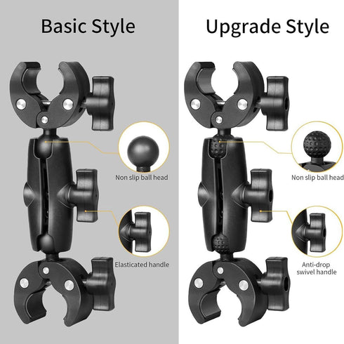 Sequpr Super Clamp Double Camera Clamp, Non-Slip Head Mount for Photography Light Stand, Umbrella, Selfie Stick