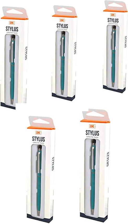iPhone/ IPad/ Android & Other Touchscreen Devices Capacitive Touch Stylus & Pen (Pack of 5)