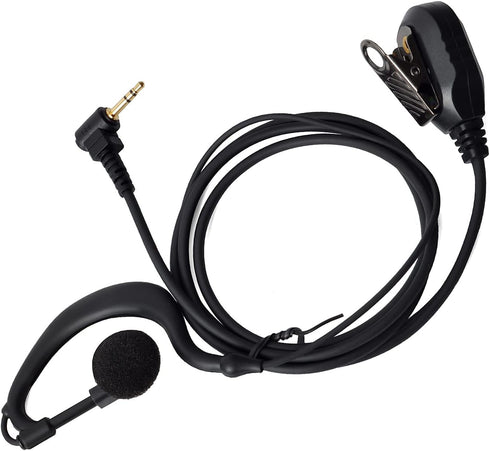 HYS Radio Earpiece Soft Rubber G Shape Earhook Tactical Headset (Pack of 2) for Motorola Walkie Talkie T200TP T260 T100