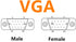 Oiyagai Plastic DIY D-SUB DB15 VGA Female Shell Breakout Terminals Board Connector with Case