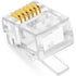 NECABLES 20 Pack RJ11/RJ12 Pass Through Connector 6P6C Telephone Modular Plug for Phone Line Cord