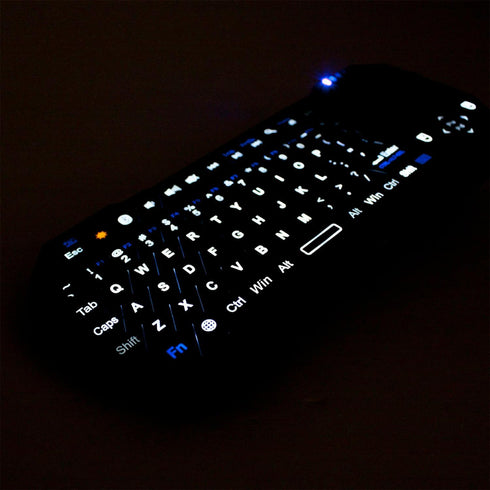 Fosmon Mini Bluetooth Keyboard (QWERTY Keypad), Wireless Portable with Touchpad, Compatible with Apple TV, PS4, PS5