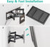 WALI Full Motion TV Wall Mount for 32-70 inch Flat Curved TV, Swivel Extension Tilting Bracket
