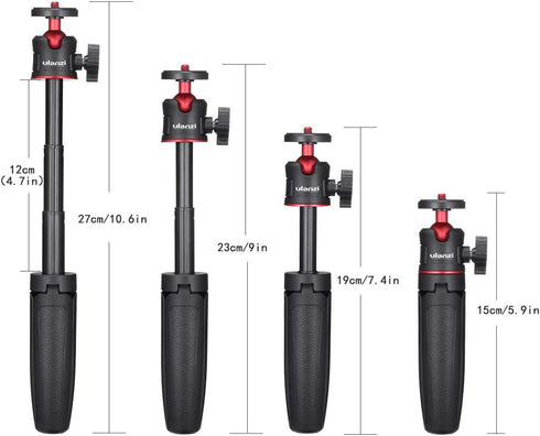 ULANZI MT-08 Extension Pole Tripod, Mini Selfie Stick for Webcam, iPhone, Canon, Sony Cameras