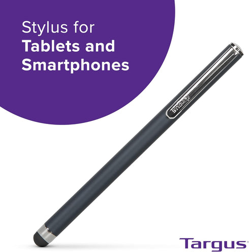 Targus Stylus Pen for Tablets, iPad, Smartphones and Touchscreen Devices, Black - Slim Durable Rubber Tip (AMM01TBUS) by Targus