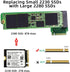 chenyang ROG Ally Gaming Internal M.2 NVME M-Key 2230 to 2280mm SSD Upgrade Extension Adapter