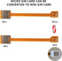 PinQiongZhe 5.9 15 cm Micro SIM to Micro SIM Adapter Kit, Male-to-Female Extension Cable, Flexible Flat FPC Extension