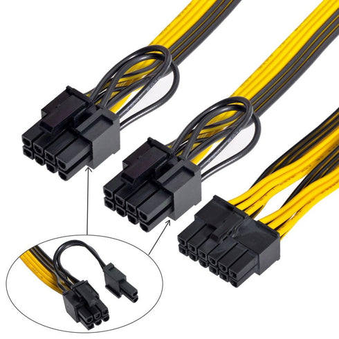 Chenyang 12Pin to ATX Dual 8Pin & 6Pin Splitter GPU Modular Cable for 3080 3090 AX850 AX750 AX650