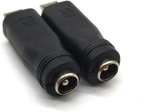 USB to DC Power Adapter, Micro Male to DC 5.5x2.1mm Female Connector for Laptop PC Charging