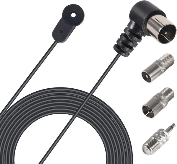 Indoor FM Antenna for Stereo Receiver - 75 Ohm F Type Male