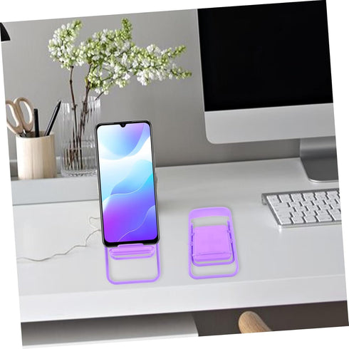 Holibanna 10pcs Adorable Cartoon Folding Chair Phone Stand Portable Smartphone Holder for Desk Office Home Dorm Use