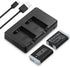 NB-13L Battery 2 Pack Replacement Li-ion Batteries and USB Dual Charger for PowerShot G1X G5X G7X Mark II III