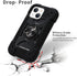MARKILL iPhone 14 & 13 Case, Black, 360° Rotating Ring Stand, Military Grade Drop Protection, Rugged Heavy Duty Cover