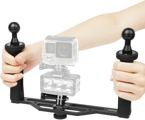 Shoot Aluminium Alloy Handheld Stabilizer Tray Handle Grip for Hero Cameras and LED Video Lights