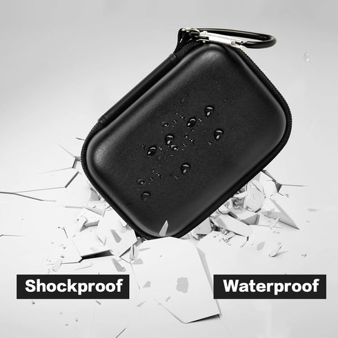 Carrying Case for Crucial X10/X9 Pro Portable SSD, External Hard Storage Holder Bag for USB-C Cable (Box Only)