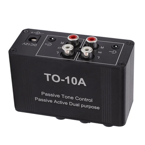 Garosa Mini Electronic Audio Stereo Preamplifier, DC 12V Small Stereo Audio Amplifier with Treble Bass Volume Control