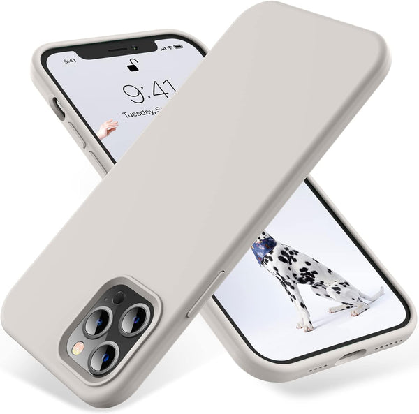 OTOFLY Compatible with iPhone 12 Pro Max Case, Premium Soft Liquid Silicone Rubber Full-Body Protective Bumper Case