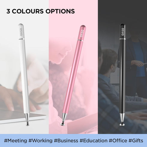 OASO 6/7/8/9/iPhone/Samsung A7/S7/Fire 7/8/10 Stylus Pen for Touch Screens, Disc Tip & Magnet Cap Styli Pencil