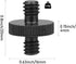 1/4" Male to 1/4" Male Threaded Tripod Screw Adapter Double Head Stud Standard Mounting Thread Converter for Camera Cage Mount Light Stand Monopo Shoulder Rig Tripod Black-2 Packs by Sanchamy
