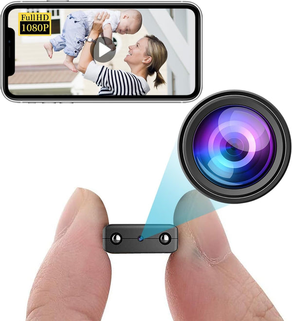 Smallest Wireless WiFi Camera, HD1080P Hidden Spy Camera for Home, Mini Nanny Cam Baby Monitor with Night Vision,