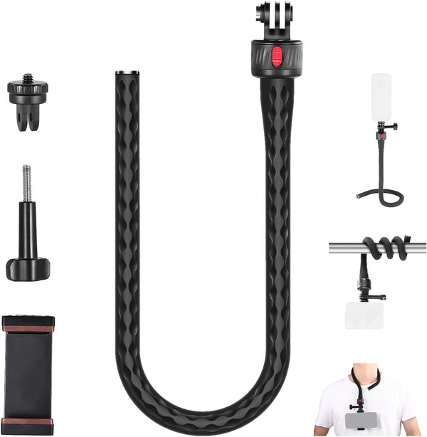NEEWER Flexible Phone Holder with Magnetic Quick Release Mount, Compatible with Insta360, DJI Action, Bendable Selfie