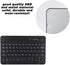 Russian English Keyboard, 7 Inch Rechargeable Ultra Thin Wireless Bluetooth Keyboard for Smart Phone Tablet