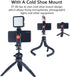 ULANZI ST-06 Camera Hot Shoe Phone Holder, Flexible Tripod Mount Adapter with Cold Shoe for Microphone LED Light