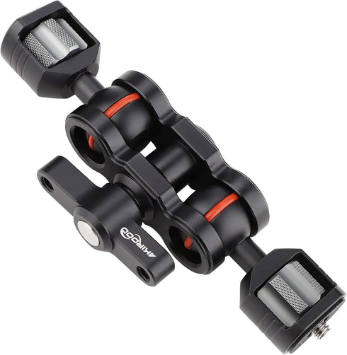 AKIROOD Magic Arm with Double Ball Heads 360 Degree Rotation Articulating Arm for