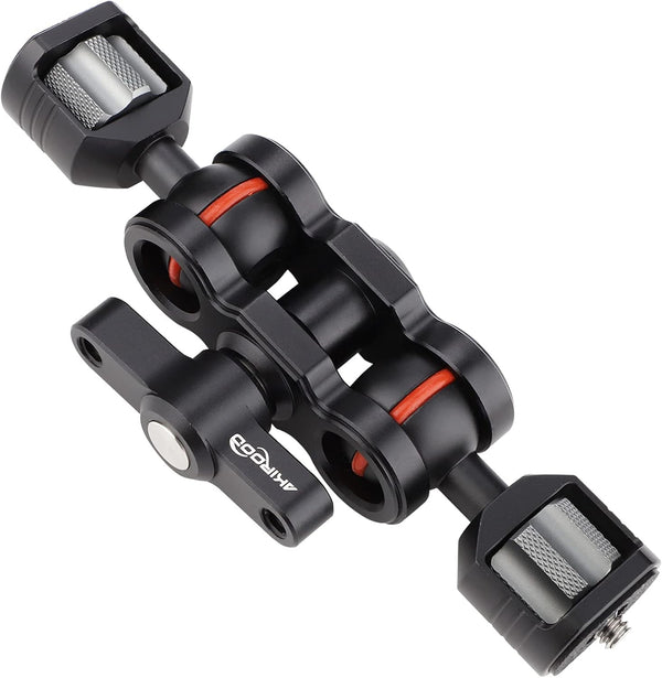 AKIROOD Magic Arm with Double Ball Heads 360 Degree Rotation Articulating Arm for