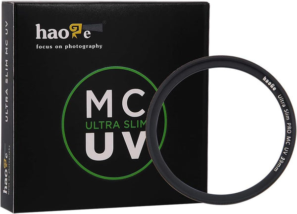 Haoge 39mm Ultra Slim MC UV Protection Multicoated Ultraviolet Lens Filter for Canon Nikon Sony Minolta Pentax Olympus