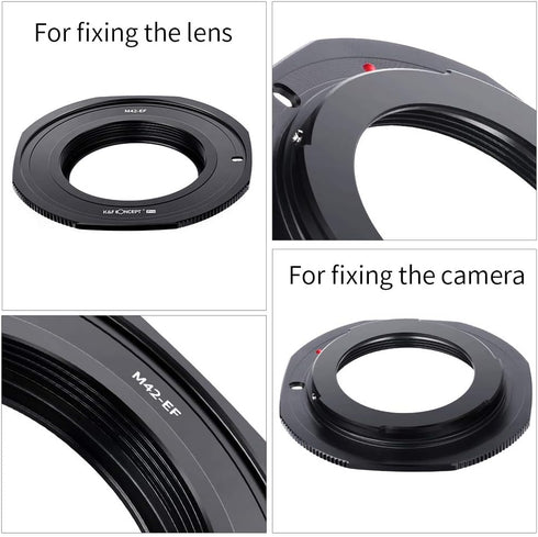 K&F Concept M42 to EOS Adapter, Updated Lens Mount Adapter for M42 Mount Lens to Canon EOS EF EF-S Cameras