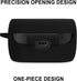 Geiomoo Silicone Carrying Case for Jabra Elite 4, 3, 2, Portable Scratch Shock Resistant Cover with Carabiner, Black