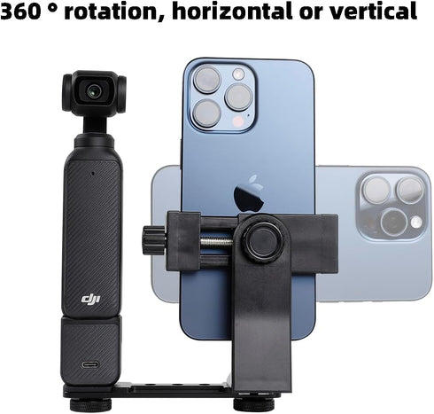Phone Holder for DJI Osmo Pocket 3, Cell Phone Mount Expansion Accessories with 1/4" Thread Hole