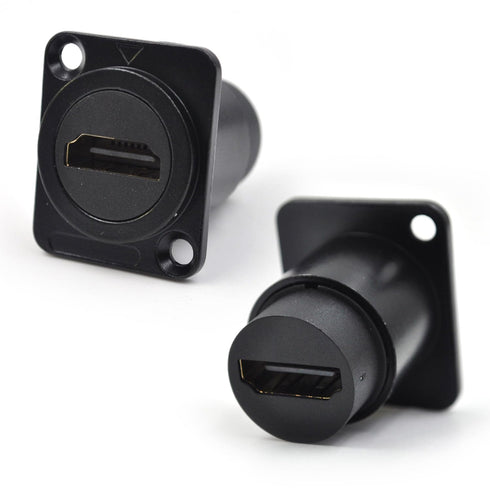 HDMI 2.0 Panel Threaded Fixed Mount Coupler, HDMI Panel Mount Adapter 4K@60Hz for TV Monitor Projector (10 Pack)
