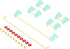 DUROCK Stabilizer V2, Screw-in Stabilizers with 2u, 6.25u, 7u Wires, PCB Mount for Mechanical Keyboards (V2 Teal 80%