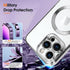 ZIYE iPhone 15 Pro Max Case - Magnetic, MagSafe Compatible, Clear Plating, Soft TPU Bumper, Full Camera Protection,