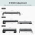 Dual Monitor Stand for Desk, Foldable Riser with RGB Light, Computer Monitor Stand Riser, Desktop Organizers (Black)