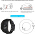 Genuine Leather Cuff Bracelet Replacement Strap for Fitbit Versa Bands - Stainless Steel Buckle for Men Women (Black)
